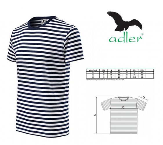 Marškinėliai jūreiviški Adler Sailor Navy Blue