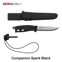 Туристический нож MORAKNIV Companion Spark Green с огнивом Черны