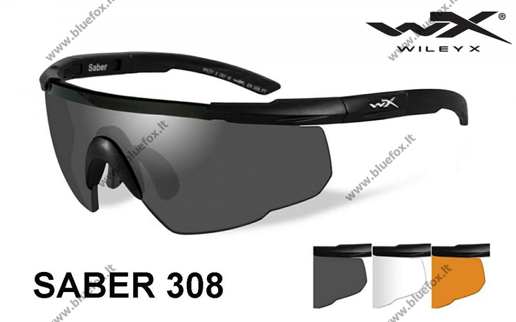 Tactical, Ballistic glasses WileyX SABER 308 three lens Black Tactical,  Ballistic glasses WileyX SABER 308 three lens [03-034022] :   - Fishing, backpack, outdoors, flashlight, tents, wobblers, knives, axes,  saw, machete, rapala, storm