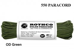 Virvutė 550 Paracord 30 m OD green