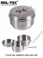 Czech 2-pc stainless steel mess kit Mil-tec