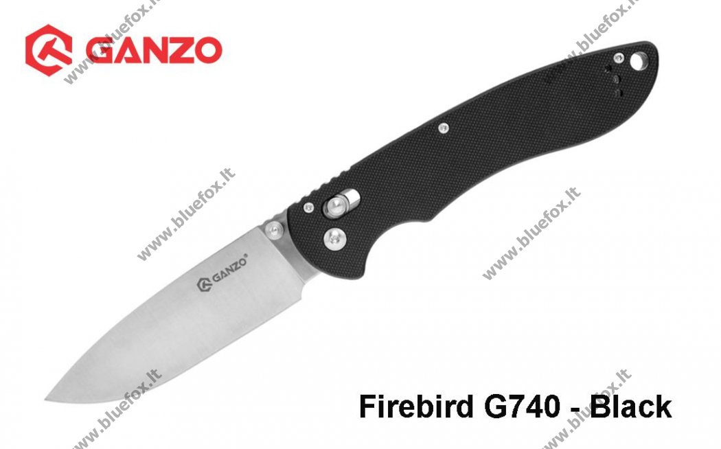 Ganzo Firebird sulankstomas peilis G740BK Juodas - Spauskite ant paveikslėlio norint uždaryti