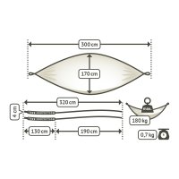 Hamakas LA SIESTA Colibri 3.0 (viengulis) Žalia