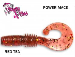 Przynęta miękka z zapachem Crazy fish Power Mace RED TEA 4 cm