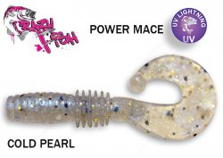 Gummifisch mit Geruch Crazy fish Power Mace COLD PEARL 4 cm