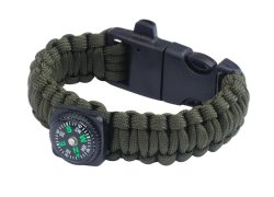 Bracelet 101 Inc. Compass 9'' Paracord Vert