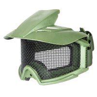 Maske ASG GFC Tactical mit Netz und Visier - Oliv