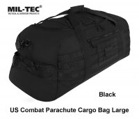 Liela Soma Mil-tec US Combat Parachute Cargo Bag Melns 105L