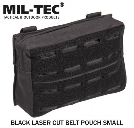 BLACK LASER CUT BELT POUCH SMALL [13487302]