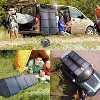 Batería solar de viaje 80W, USB tipo C, 2xUSB, 158x41cm, Choetech