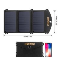 Batteria solare da viaggio 19W, 2xUSB 2,4A, 54x26cm, Choetech