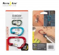 Aliumininių karabinų rinkinys Nite Ize SlideLock, 3 vnt.