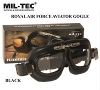 Mil-tec black metal Royal Air Force aviator goggle