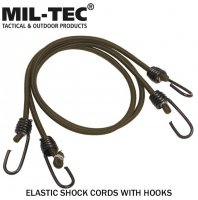 Mil-tec elastsed konksudega köied, 2 tk, roheline