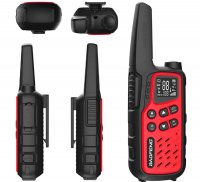 Radijo stočių rinkinys Baofeng BF-T25E PMR Raudonas