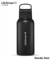 Gertuvė 1000 ml su LifeStraw Go 2.0 filtru Nordic Noir