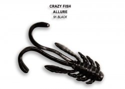 Аromātiski mānekļi Crazy Fish Allure 40 mm Black