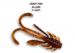 Gummifische mit Duftender Crazy Fish Allure 40 mm Amber