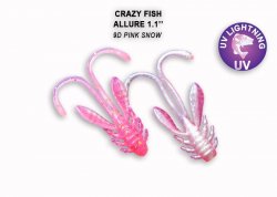 Силиконовая приманка Crazy Fish Allure 40 мм Pink Snow