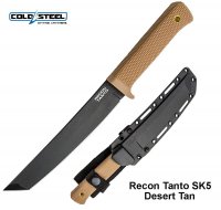 Taktische Messer Cold Steel Recon Tanto SK5 Desert Tan