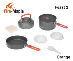 Fire-Maple Feast 2 kempingo indų rinkinys Orange