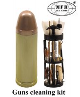 Cleaning Kit, "Bullet", for gun/pistol, multi calibre