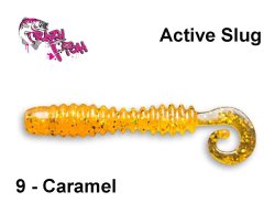 Appât en silicone Crazy Fish Active Slug Caramel