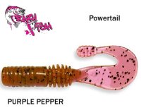 Твистер ароматизированный Crazy Fish Powertail PURPLE PEPPE 7 см