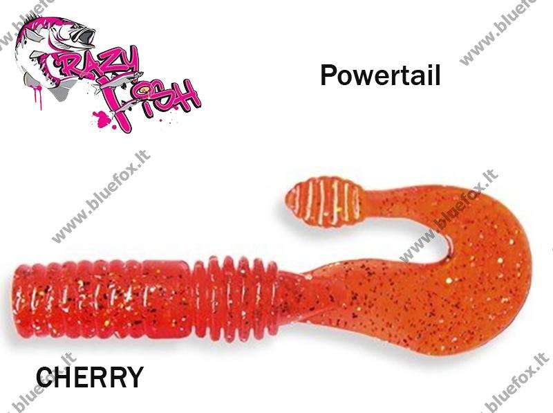 Guminukas aromatizuotas Crazy Fish Powertail CHERRY 7cm - Spauskite ant paveikslėlio norint uždaryti