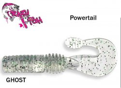 Przynęta miękka z zapachem Crazy Fish Powertail GHOST 7cm
