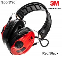 3M Peltor Ausinės SportTac raudonos/juodos spalvos