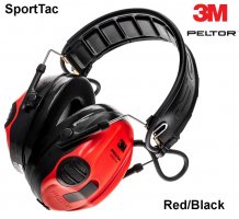 Austiņas 3M Peltor SportTac Sarkans/melns