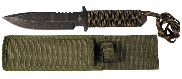 Mes, vast lemmet, camouflage, omwikkeld handvat (44498)