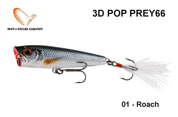 Vobleris Savage Gear 3D Pop Prey 6,6cm , 7g Roach