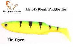 Savage gear LB 3D Bleak Paddle Tail Gummifische FireTiger