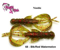 Приманка Crazy Fish Nimble 1.6"(4см) Blk/Red Watermelon