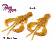 Gummiköder mit Geruch Crazy Fish Nimble 2"(5cm) Dark Beer