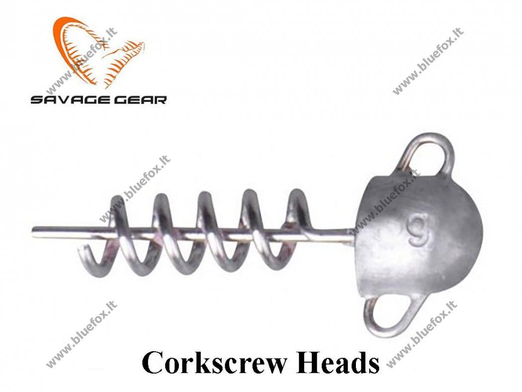 Svarelis Savage Gear Corkscrew Heads - Spauskite ant paveikslėlio norint uždaryti