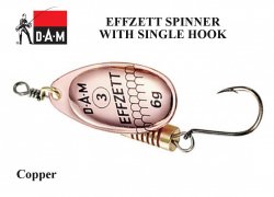 DAM Effzett spinner mit Einzelhaken Copper