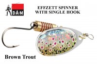 DAM Effzett spinner su vienšakiu kabliu Brown Trout