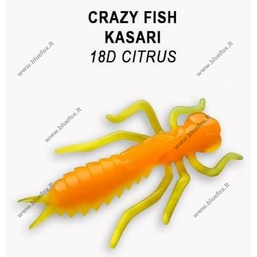 Guminukas Crazy Fish KASARI 1.0 (2.7 cm) Citrus - Spauskite ant paveikslėlio norint uždaryti