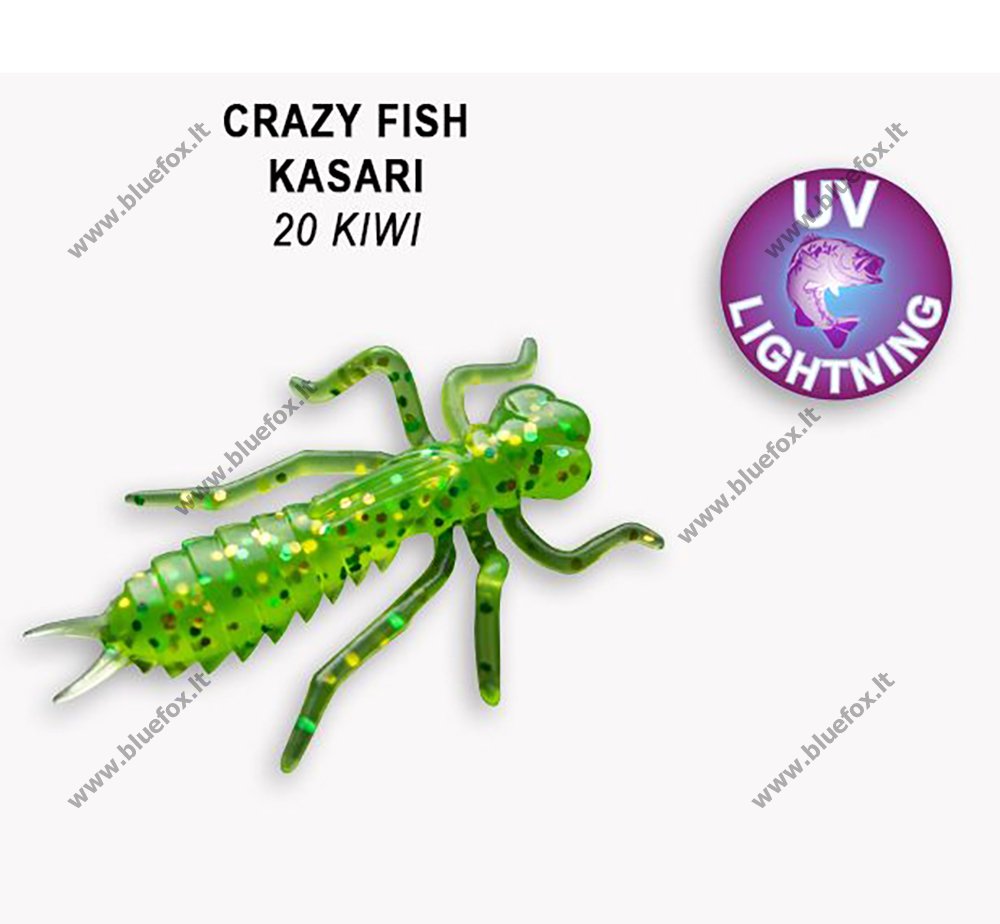 Guminukas Crazy Fish KASARI 1.0 (2.7 cm) Kiwi - Spauskite ant paveikslėlio norint uždaryti