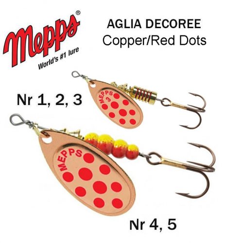 Sukriukė Mepps Aglia Copper/red dot