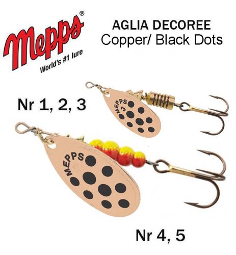 Sukriukė Mepps Aglia Copper/black dot