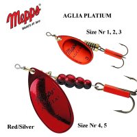 Вращающаяся блесна Mepps PLATIUM Red Silver