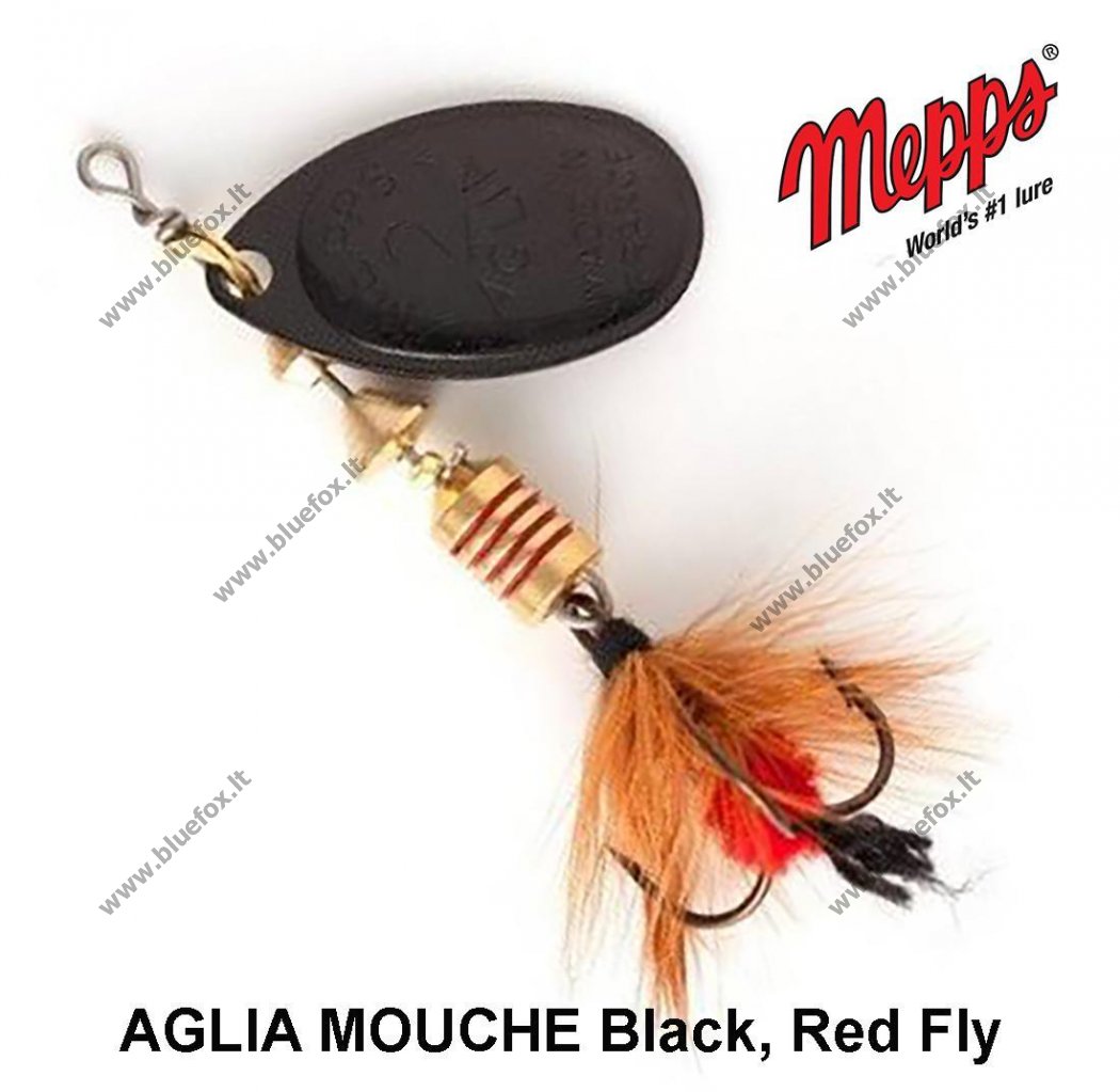 Sukriukė Mepps AGLIA MOUCHE Black, Red Fly - Spauskite ant paveikslėlio norint uždaryti