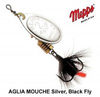 Spinners Mepps AGLIA MOUCHE Silver, Black Fly