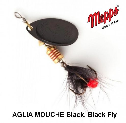 Sukriukė Mepps AGLIA MOUCHE Black, Black Fly