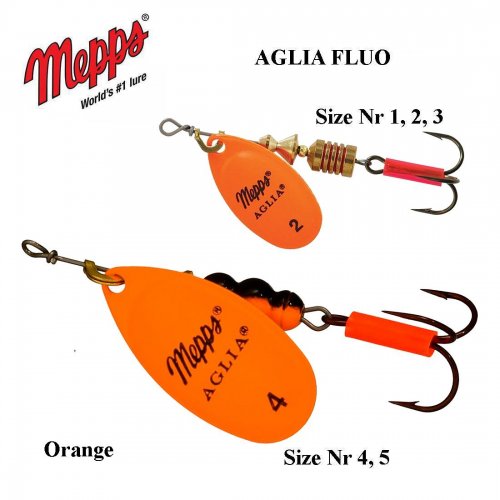 Blizgė Mepps Aglia Fluo Orange