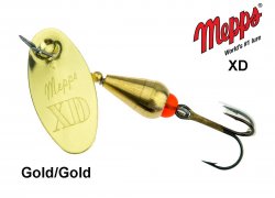 Rotējošais māneklis Mepps XD Gold/Gold